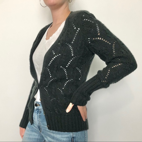 Loro Piana Sweaters - Loro Piana forest green 100% cashmere cardigan